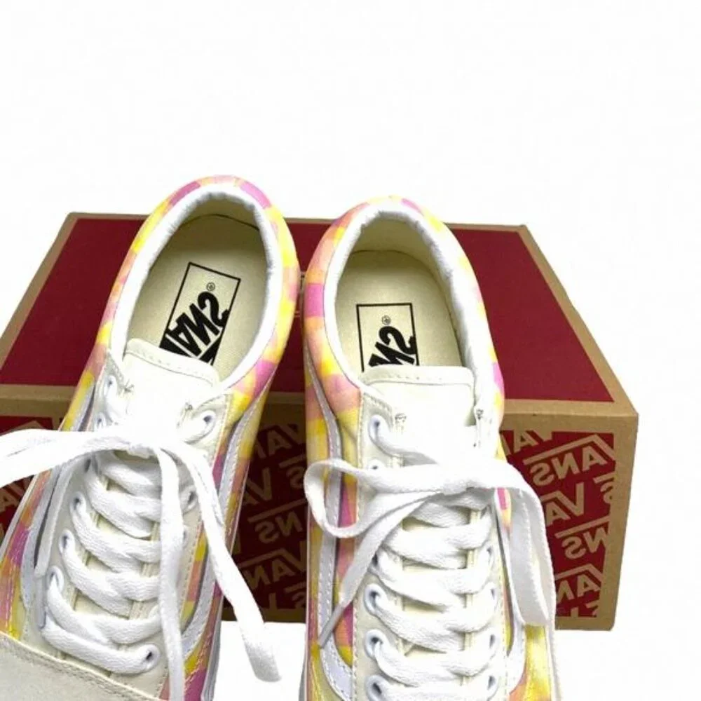 VANS Old Skool Platform Shoes Plaid Multi Sneakers VN0A7Q5MGBX Size Women Canvas